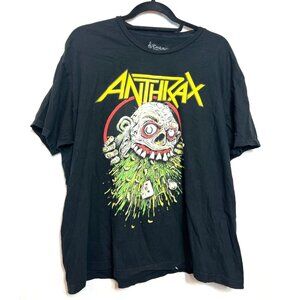 Anthrax Barfing Zombie Not Man Tee 2022 Size XL Heavy Metal Band Tee Graphics